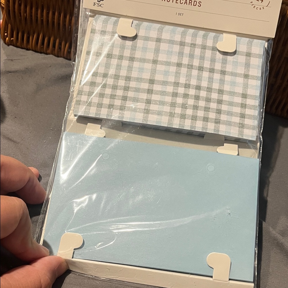 Hearth & Hand Notecards Set - Blue and Gray